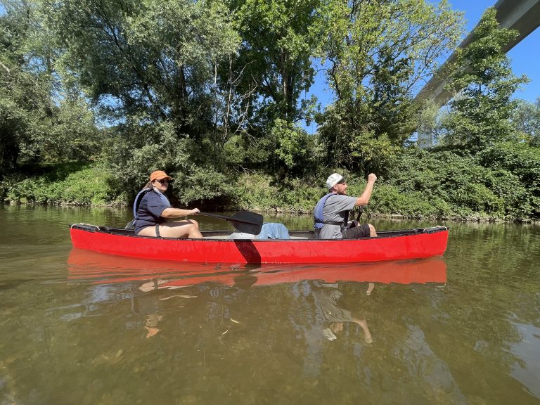 Kanuausflug auf dem Neckar
